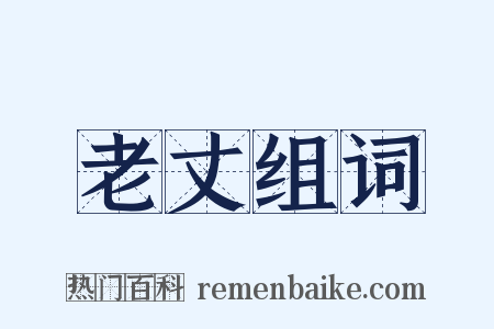 老丈组词是什么意思的图片